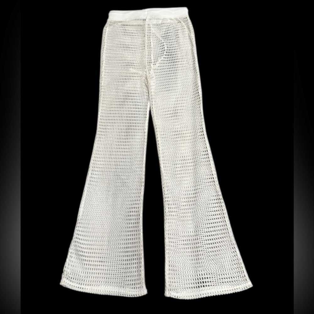 Off White Crochet Coverup Pants size XS